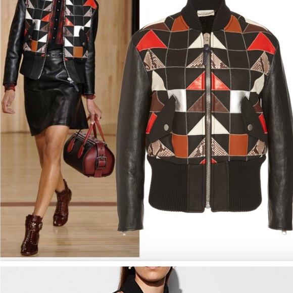 Coach 1941 shearling leather patchwork bomber jacket - Picture 2 of 10